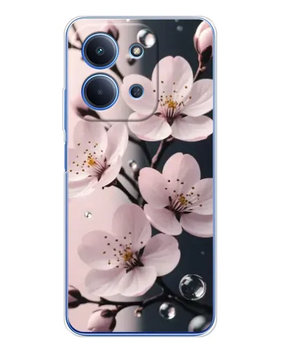 Чехол для Xiaomi Poco C85 с картинкой «Нежная сакура и капли» Чехол для Xiaomi Poco C85 с картинкой «Нежная сакура и капли»