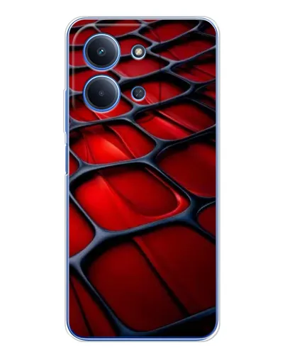 Чехол для Xiaomi Poco C85 с картинкой «Красная глянцевая сетка» Чехол для Xiaomi Poco C85 с картинкой «Красная глянцевая сетка»