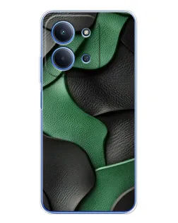 Чехол для Xiaomi Poco C85 с картинкой «Зеленые кожаные волны» Чехол для Xiaomi Poco C85 с картинкой «Зеленые кожаные волны»