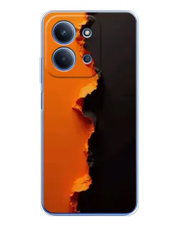 Чехол для Xiaomi Poco C85 с картинкой «Оранжевый разлом» Чехол для Xiaomi Poco C85 с картинкой «Оранжевый разлом»