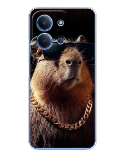 Чехол для Xiaomi Poco C85 с картинкой «Капибара золотая цепь» Чехол для Xiaomi Poco C85 с картинкой «Капибара золотая цепь»