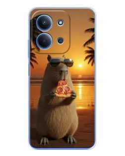 Чохол для Xiaomi Poco C85 з картинкою «Капібара з піцою» Чохол для Xiaomi Poco C85 з картинкою «Капібара з піцою»
