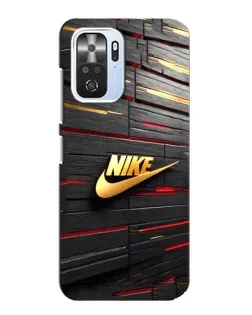 Чохол для Xiaomi POCO F3 з картинкою «Золотий Nike на металі» Чохол для Xiaomi POCO F3 з картинкою «Золотий Nike на металі»