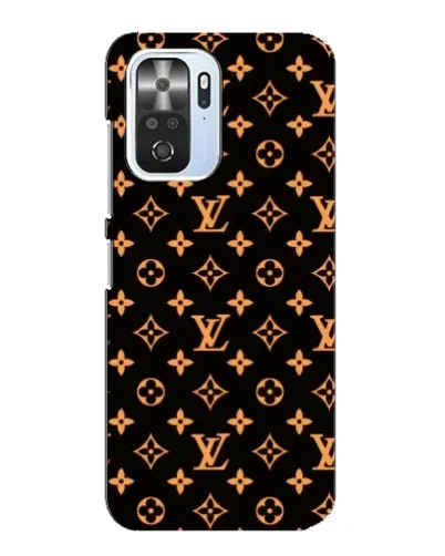 Чехол для Xiaomi POCO F3 с картинкой «Золотая монограмма LV»