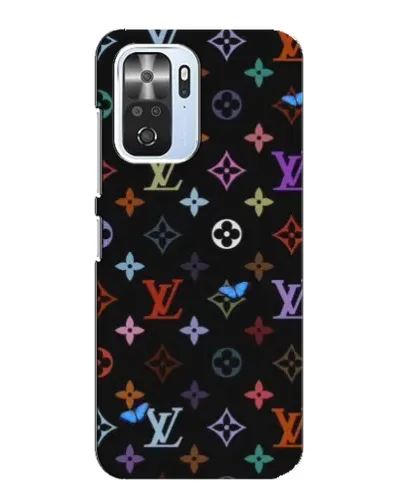 Чехол для Xiaomi POCO F3 с картинкой «Цветная монограмма LV»