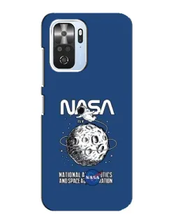 Чехол для Xiaomi POCO F3 с картинкой «NASA — лунная миссия»