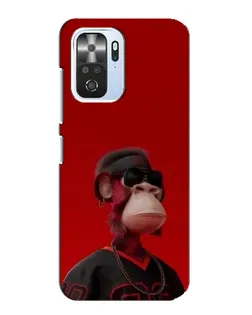 Чехол для Xiaomi POCO F3 с картинкой «Bored Ape в красном» Чехол для Xiaomi POCO F3 с картинкой «Bored Ape в красном»