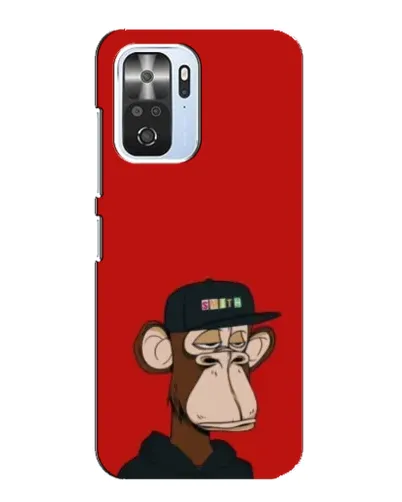 Чехол для Xiaomi POCO F3 с картинкой «Bored Ape — красный фон» Чехол для Xiaomi POCO F3 с картинкой «Bored Ape — красный фон»