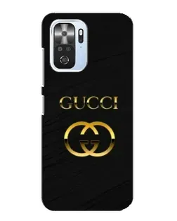 Чехол для Xiaomi POCO F3 с картинкой «Золотой логотип Gucci»