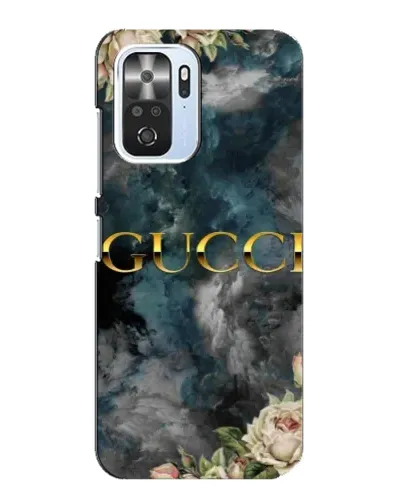 Чехол для Xiaomi POCO F3 с картинкой «Абстрактные цветы Gucci»