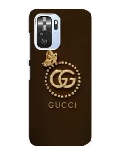 Чехол для Xiaomi POCO F3 с картинкой «Gucci — золотая бабочка»