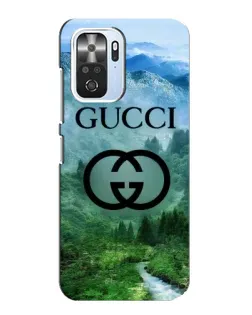 Чехол для Xiaomi POCO F3 с картинкой «Gucci — горный пейзаж»