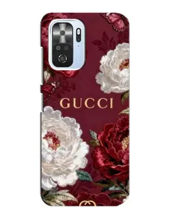 Чехол для Xiaomi POCO F3 с картинкой «Gucci — бордовые розы»