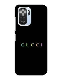 Чехол для Xiaomi POCO F3 с картинкой «Gucci — неоновый минимализм»