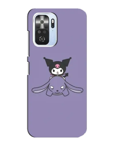 Чехол для Xiaomi POCO F3 с картинкой «Kuromi на лиловом фоне»