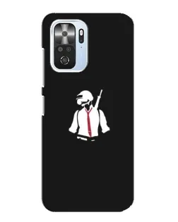 Чохол для Xiaomi POCO F3 з картинкою «PUBG — силует воїна»