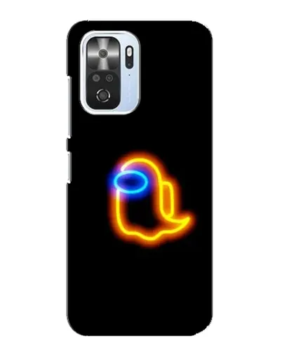 Чехол для Xiaomi POCO F3 с картинкой «Among Us неоновое сияние»