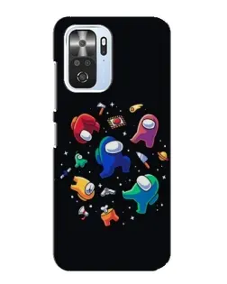 Чехол для Xiaomi POCO F3 с картинкой «Among Us космос»