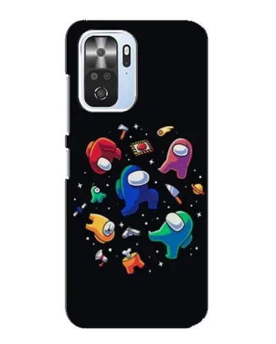 Чехол для Xiaomi POCO F3 с картинкой «Among Us космос»