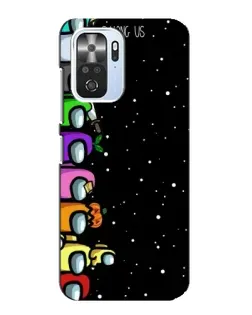 Чехол для Xiaomi POCO F3 с картинкой «Команда Among Us»