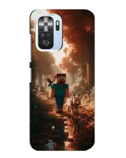 Чехол для Xiaomi POCO F3 с картинкой «Стив в лесу» Чехол для Xiaomi POCO F3 с картинкой «Стив в лесу»