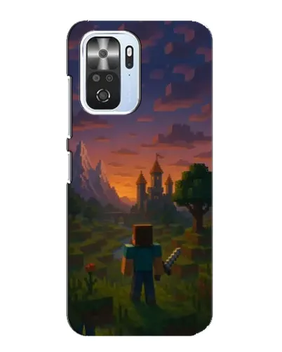 Чохол для Xiaomi POCO F3 з картинкою «Стів біля вежі» Чохол для Xiaomi POCO F3 з картинкою «Стів біля вежі»