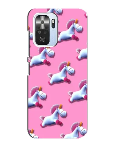 Чехол для Xiaomi POCO F3 с картинкой «Единороги на розовом»