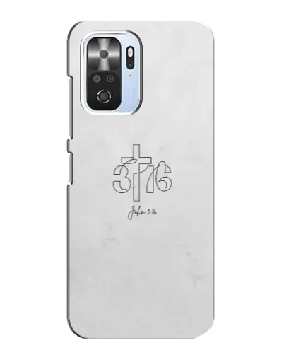 Чехол для Xiaomi POCO F3 с картинкой «Иоанна 3:16 Крест»