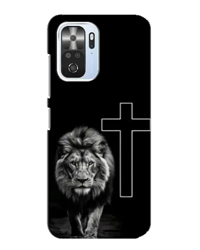 Чехол для Xiaomi POCO F3 с картинкой «Лев и Крест»