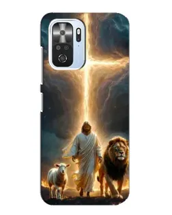 Чехол для Xiaomi POCO F3 с картинкой «Лев Иуды и Свет»
