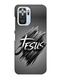Чехол для Xiaomi POCO F3 с картинкой «Надпись Jesus Graffiti»