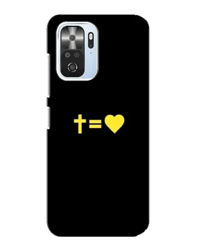 Чехол для Xiaomi POCO F3 с картинкой «Сердце и Крест»