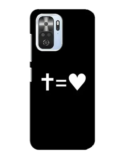Чехол для Xiaomi POCO F3 с картинкой «Крест и Сердце»