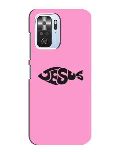 Чехол для Xiaomi POCO F3 с картинкой «Розовый символ  Jesus»
