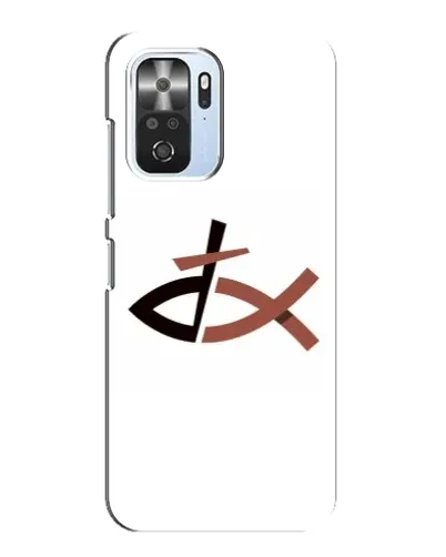 Чехол для Xiaomi POCO F3 с картинкой «Рыба и крест»