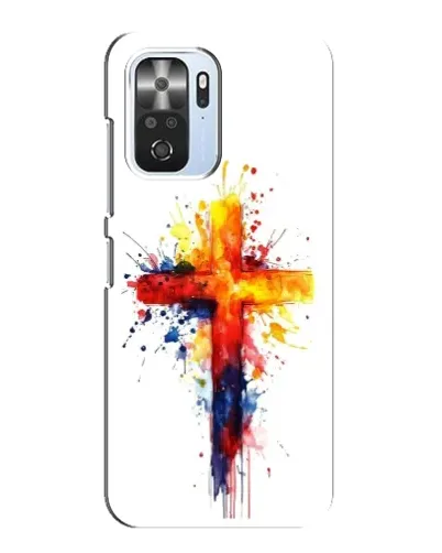 Чехол для Xiaomi POCO F3 с картинкой «Акварельный крест»