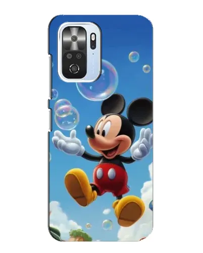 Чехол для Xiaomi POCO F3 с картинкой «Mickey и мыльные пузыри»