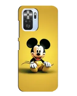 Чехол для Xiaomi POCO F3 с картинкой «Микки на желтом»