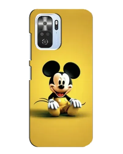 Чехол для Xiaomi POCO F3 с картинкой «Микки на желтом»