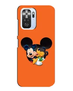 Чехол для Xiaomi POCO F3 с картинкой «Сердце Микки Минни»