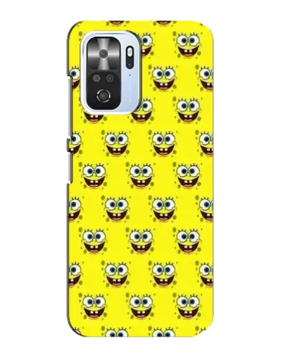 Чехол для Xiaomi POCO F3 с картинкой «Паттерн Губка Боб»