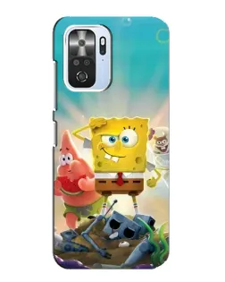 Чехол для Xiaomi POCO F3 с картинкой «Спанч Боб победитель»