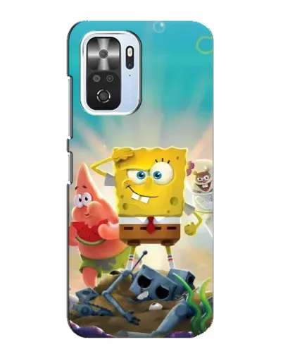 Чехол для Xiaomi POCO F3 с картинкой «Спанч Боб победитель»