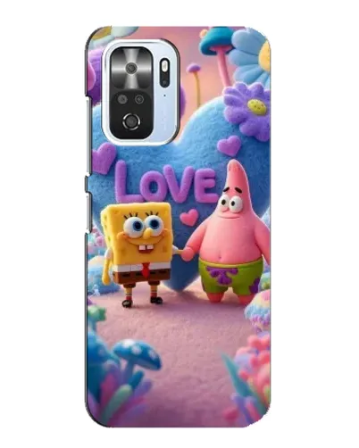 Чехол для Xiaomi POCO F3 с картинкой «Губка Боб Патрик»