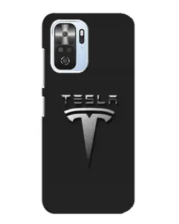 Чохол для Xiaomi POCO F3 з картинкою «Сталевий логотип Tesla»