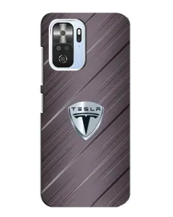 Чохол для Xiaomi POCO F3 з картинкою «Металева текстура Tesla»