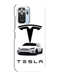 Чохол для Xiaomi POCO F3 з картинкою «Tesla White Style»