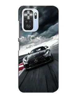 Чехол для Xiaomi POCO F3 с картинкой «Гоночный Mercedes AMG»