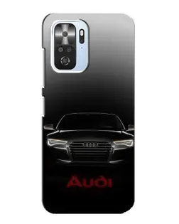 Чехол для Xiaomi POCO F3 с картинкой «Audi — градиентный контур»