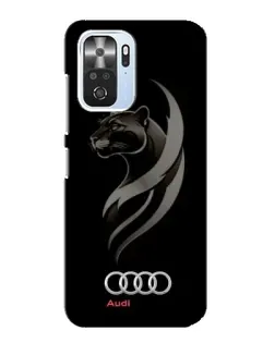Чехол для Xiaomi POCO F3 с картинкой «Графика — пантера и Audi»